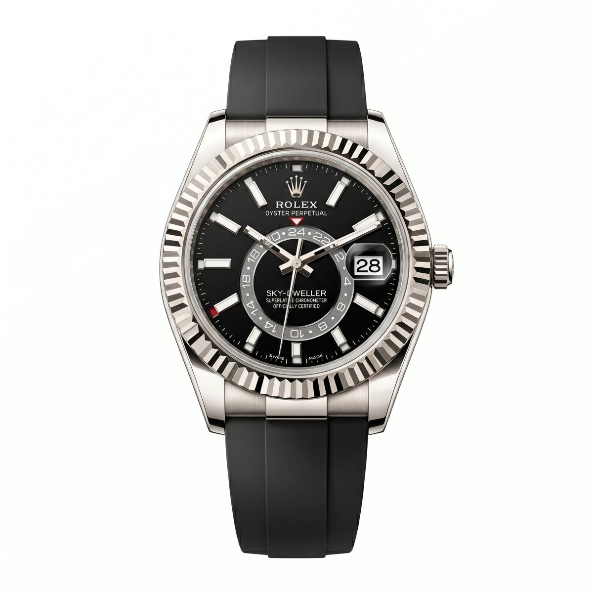 Rolex Sky-Dweller 326139 White Gold Oysterflex "Black Dial"